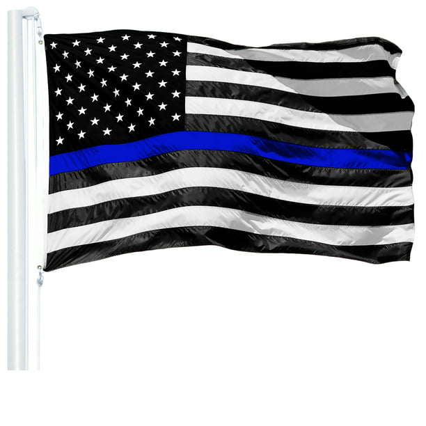 US THIN BLUE LINE USA POLICE MEMORIAL OFFICIAL FLAG 10X15 FEET 210D NYLON LIVES 
